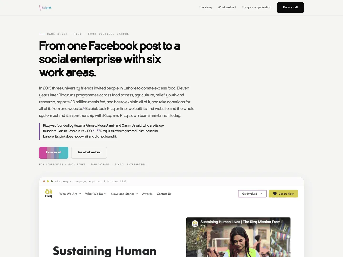 From one Facebook post to a social enterprise with six work areas.