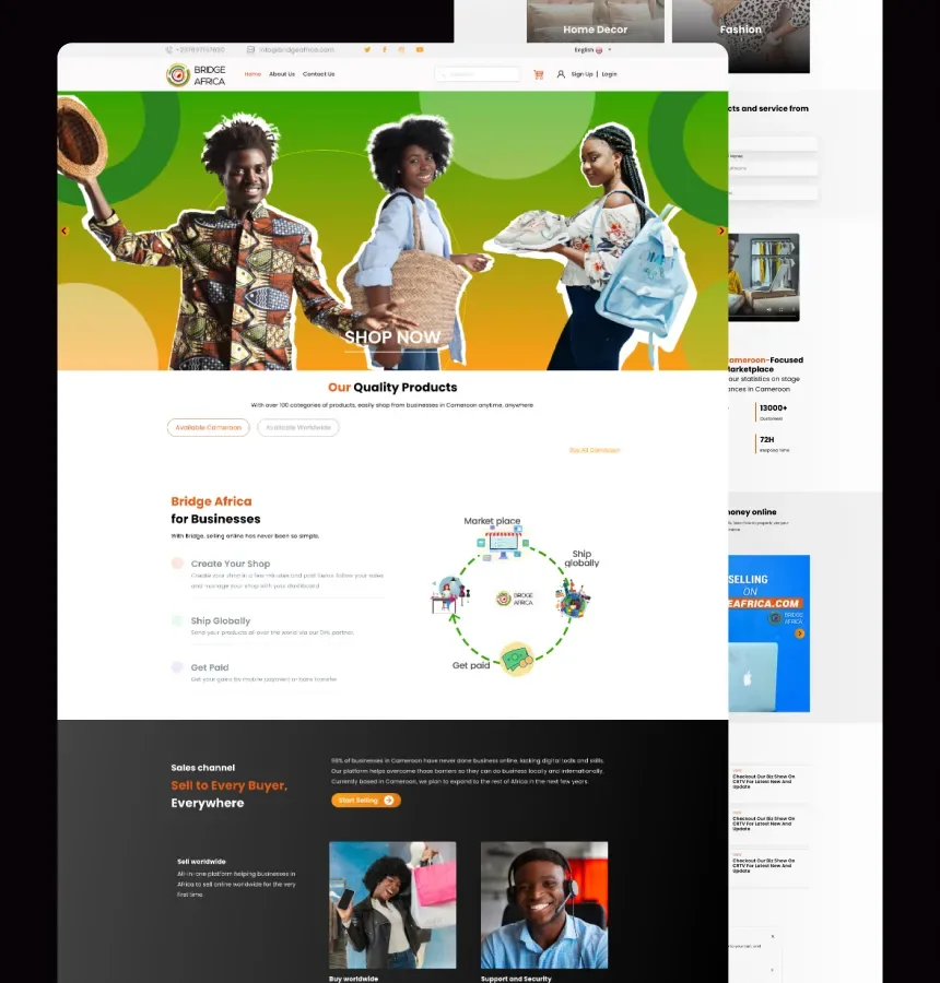 The Bridge Africa website