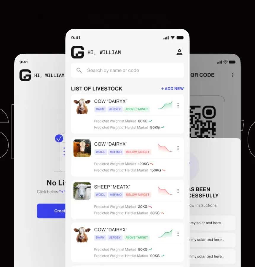 Shepherd livestock list on a phone